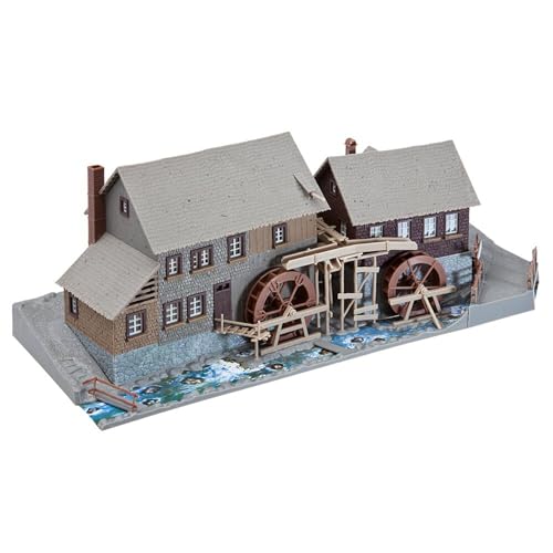 FALLER Hexenlochmühle Modellbausatz mit 255 Einzelteilen 310 x 130 x 115 mm I Modelleisenbahn Zubehör H0 I Modelleisenbahn H0 Schwarzwaldmühle, Weiß von FALLER