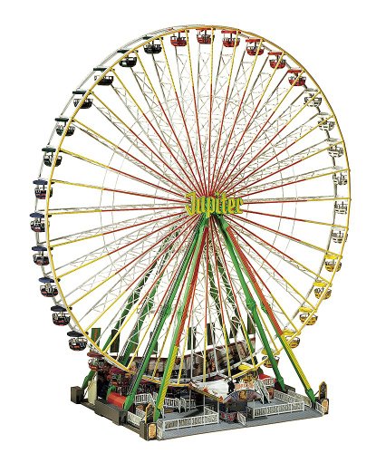 FALLER Riesenrad Jupiter Modellbausatz mit 1210 Einzelteilen 280 x 220 x 520 mm I Modelleisenbahn Zubehör H0 I Modelleisenbahn H0 Kirmesanlagen von FALLER