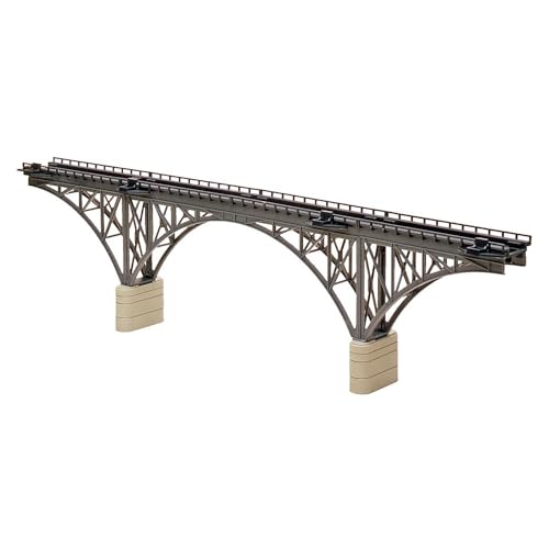 FALLER Stützbogenbrücke Modellbausatz mit 60 Einzelteilen 400 x 32 x 105mm I Modelleisenbahn Zubehör N I Modelleisenbahn N Bogenbrücke mit Halterungen, 16" von FALLER