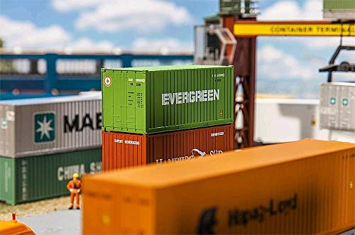 Faller FA 180821-20 Container Evergreen, Zubehör für die Modelleisenbahn, Modellbau von FALLER