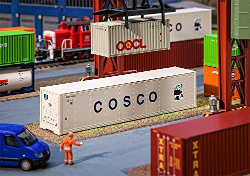 Faller FA180851 40' Hi-Cube Kühlcontainer COSCO Modellbausatz, Zubehör, Mehrfarbig von FALLER