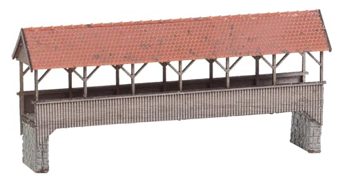 Faller FA 222574 Roofed Pedestrian Bridge N Scale Building Kit Überdachte Fußgängerbrücke, Keine Angabe, One Size von FALLER