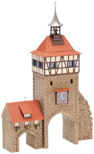 Faller 130406 H0 Stadttor mit Torhaus, 18.5 x 7.7 x 27.9 cm, Orange, Braun von FALLER