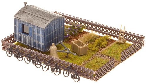 Faller FA180490 - Schrebergarten mit Bauwagen, 13.9 x 3.7 x 22.4 cm, Blau von FALLER