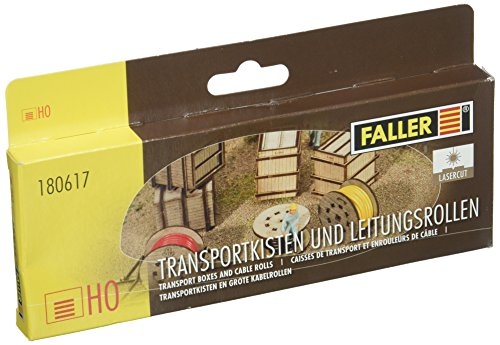 FALLER FA180617 180617 Boxes, Cable Rolls 8/ Scenery and Accessories Bauset, weiß, Small von FALLER