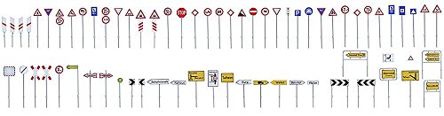 Faller FA 180534 - Verkehrsschilder-Set, Zubehör für die Modelleisenbahn, Modellbau, Weiß von FALLER