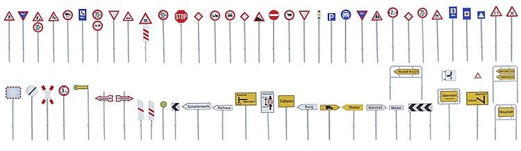 Verkehrsschilder-Set von Faller