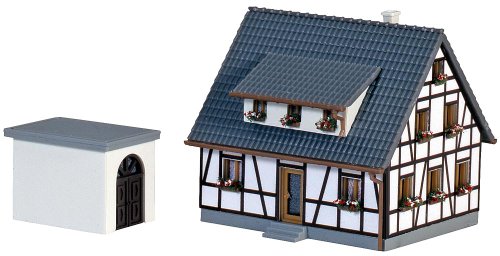 FALLER 282760 Half-Timbered House Blue Z Scale Building Kit Bauset, Blau, One Size von FALLER