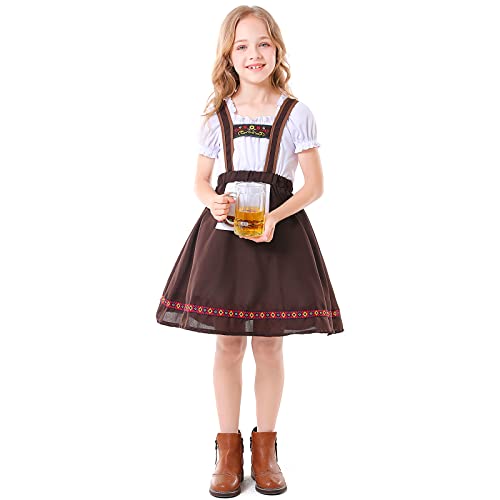 Faltern Deutsches Kleid für Oktoberfest Mädchen Deutsches Kostüm Outfit Kinder Bayerisches Oktoberfest Bier Maif Kleid für Mädchen von Faltern