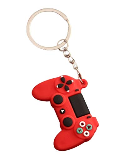 Game Controller Gamepad Schlüsselanhänger Gummi | Geschenk für Kinder | Jungen | Männer | Herren | Gaming | Scherzartikel | rot von Familienkalender