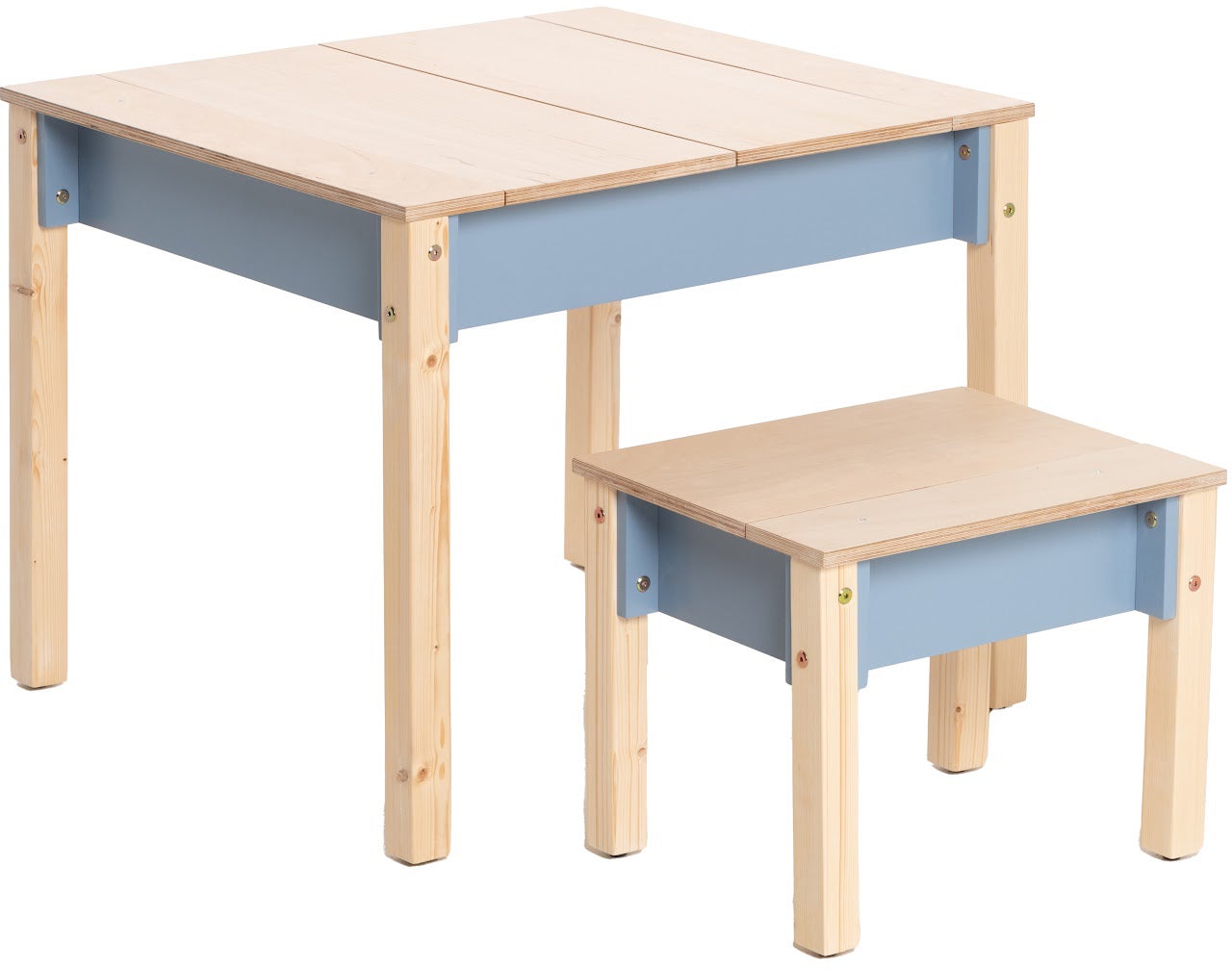 Family-scl Smart Stauraum Tisch mit Stuhl, Dusty Blue von Family-SCL