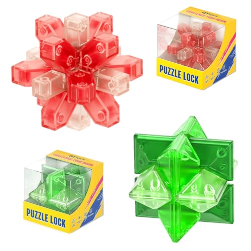 Logikspiele IQ Spiele Entwirrung Geduldspiel 3D Interlocking Puzzles Spiel, Knobelspiele Entwirrungsspiel für Party Mitgebsel Herausforderung, mittlere Schwierigkeit（2 Stück） von Famiredo