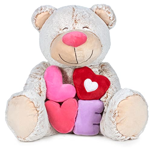 Famosa Softies - Plüschtier Lovely Bear 54cm Love Spielzeug, Mehrfarbig, Einheitsgröße (760022726) von Famosa softies