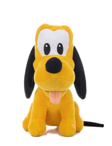 Famosa Softies - Plüschtier Pluto mit Sound aus dem Film Disney Mickey Maus, 28 cm, weiche und kuschelige Textur, mit lustiger Sound, als Geschenk für Jungen und Mädchen jeden Alters (760021772) von Play by Play