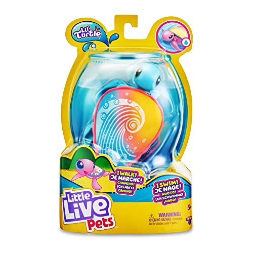 Little Live Pets Ripswirl Cute Schildkröten, interaktives Haustier, das im Wasser schwimmt und Sich auf der Erde bewegt wie EIN echtes Tier, Spielzeug für Jungen und Mädchen ab 5 Jahren, berühmt von Little Live Pets