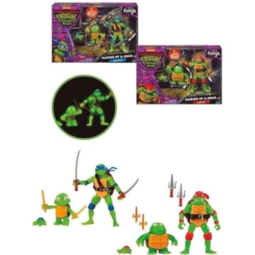 Ninja Turtles Mega Set mit 6 Figuren, mit Waffen, zufälliges Modell, für Kinder ab 4 Jahren, TU836 von Famosa