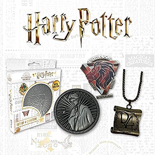 Fanattik THG-HP33 50109346487 Set Münzanhänger Pin und Untersetzer Harry Potter, Mehrfarbig, único von FaNaTtik