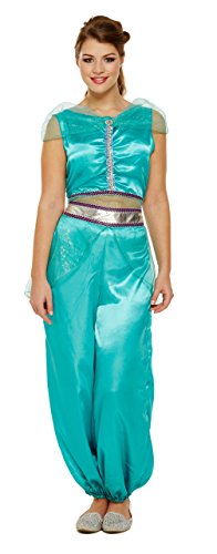 Henbrandt Damen Jasmin Arabische Prinzessin Bauchtänzerin Kostüm Kleid Outfit 8-12 von Fancy Me