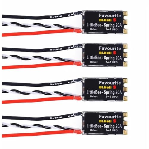 Fangxuee 20A 4 STK. 20A/30A ESC BLHeli-S Elektronischer Drehzahlregler Unterstützt DSHOT600 für FPV RC Drohne Multikopter Quadcopter von Fangxuee