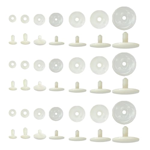 Fangxuee 70er-Set Tierkörpergelenke Aus Kunststoff, 7 Größen, Weiße Puppengelenke zum Herstellen Von Gliedmaßen für Puppen und Bären, zum Basteln Fangxuee 70er-Set Tierkörpergelenke Aus Kunststoff, 7 Größen, Weiße Puppengelenke zum Herstellen Von Gliedmaßen für Puppen und Bären, zum Basteln von Fangxuee