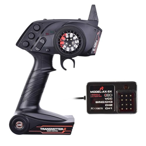 Fangxuee AX5S 2,4G Fernbedienungssender mit Empfänger für RC-Auto, RC-Boot, RC-Modellfahrzeuge und Ferngesteuertes Spielzeug Fangxuee AX5S 2,4G Fernbedienungssender mit Empfänger für RC-Auto, RC-Boot, RC-Modellfahrzeuge und Ferngesteuertes Spielzeug von Fangxuee