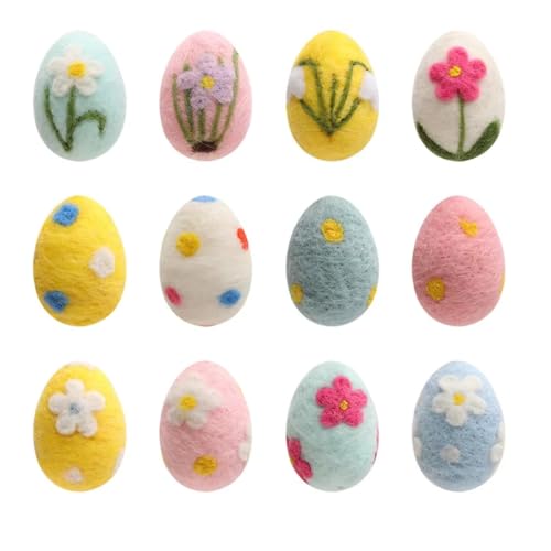 Fangxuee Easter Egg Decorations Kit Osterei mit Bemalten Blumen und Aufhängeschnur für DIY-Bastelprojekte Fangxuee Easter Egg Decorations Kit Osterei mit Bemalten Blumen und Aufhängeschnur für DIY-Bastelprojekte von Fangxuee