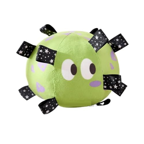 Fangxuee Hunde-Stimmspielzeugball Aus Plüsch, Lustiges Interaktives Haustierspielzeug mit Glöckchen, Zahnreinigungs-Kauspielzeug für Kleine Große Hunde, Katzen, Welpen Fangxuee Hunde-Stimmspielzeugball Aus Plüsch, Lustiges Interaktives Haustierspielzeug mit Glöckchen, Zahnreinigungs-Kauspielzeug für Kleine Große Hunde, Katzen, Welpen von Fangxuee