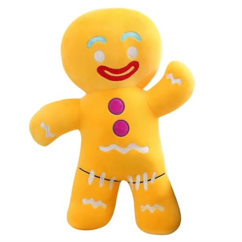 Fangxuee Kawaii Lebkuchenmann Plüschpuppe Sofa Dekoration Niedlicher Keksmann Stofftier Geschenk 18cm von Fangxuee