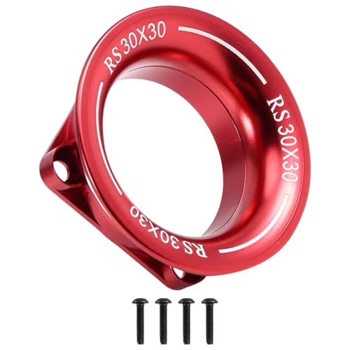 Fangxuee Metall-Beadlock-Rad Felge Rad Gummi Reifen Gummi Reifen Set 30x30mm, Rot für/RC Auto Fangxuee Metall-Beadlock-Rad Felge Rad Gummi Reifen Gummi Reifen Set 30x30mm, Rot für/RC Auto von Fangxuee