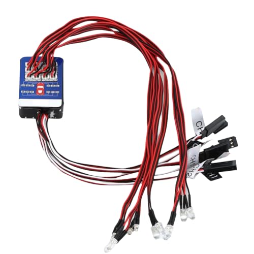 Fangxuee RC Auto 12 LED Lichtset Beleuchtungssystem Kit Simulation Blinklichter für 1/10 1/8 RC Auto Beleuchtungszubehör Fangxuee RC Auto 12 LED Lichtset Beleuchtungssystem Kit Simulation Blinklichter für 1/10 1/8 RC Auto Beleuchtungszubehör von Fangxuee