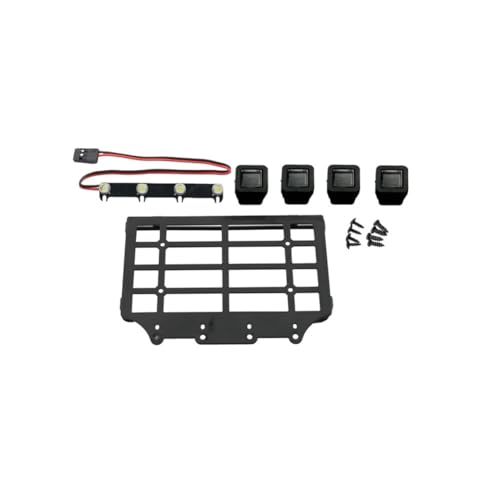 Fangxuee RC-Auto-Dachgepäckträger für 1/12 MN82 RC-Auto-Upgrade-Zubehör, Quadratische Lampe Fangxuee RC-Auto-Dachgepäckträger für 1/12 MN82 RC-Auto-Upgrade-Zubehör, Quadratische Lampe von Fangxuee