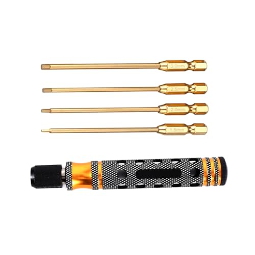 Fangxuee Sechskantschraubendrehersatz 1,5, 2,0, 2,5, 3,0 mm Schnellwechsel-Innensechskant-Schlüssel, Sechskantschlüssel-Werkzeug für RC-Autos, Crawler, Boote B Fangxuee Sechskantschraubendrehersatz 1,5, 2,0, 2,5, 3,0 mm Schnellwechsel-Innensechskant-Schlüssel, Sechskantschlüssel-Werkzeug für RC-Autos, Crawler, Boote B von Fangxuee