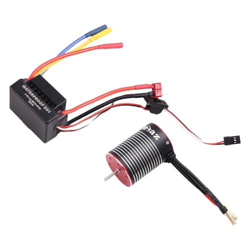 Fangxuee Wasserdichter Bürstenloser 3650-Motor mit 60-A-Regler-Kombination für 1/10 RC-Auto-Teile 4500 KV Fangxuee Wasserdichter Bürstenloser 3650-Motor mit 60-A-Regler-Kombination für 1/10 RC-Auto-Teile 4500 KV von Fangxuee