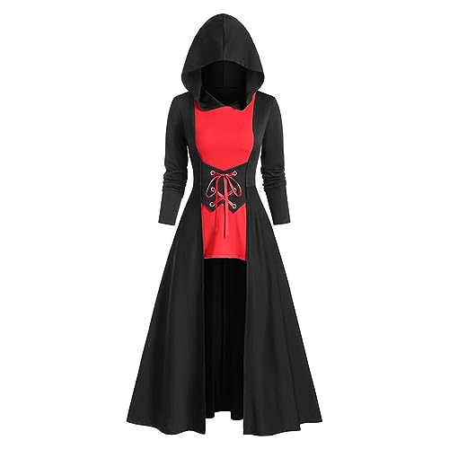 Halloween Kostum Damen Mittelalterliche Viktorianischen Damen Gothic Kleider Halloween Karneval Kostüm Cosplay Kostüm Mit Trompetenärmel Prinzessin Kostüm Brautkleider Für Halloween Karneval Kostüm von Fannyfuny