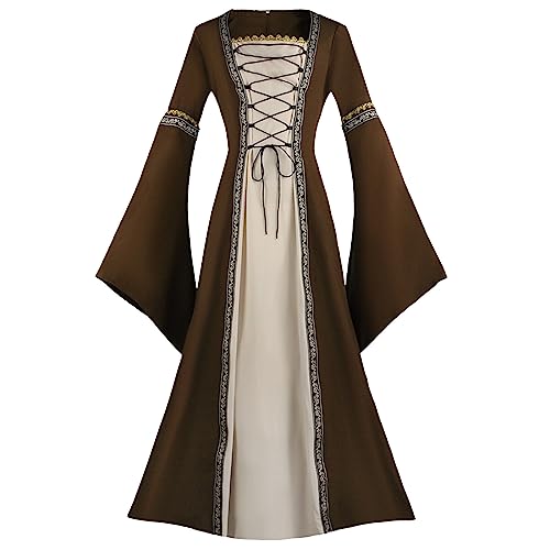 Mittelalter Kinder Kleidung Mittelalterliche Viktorianischen Renaissance Retro Mittelalter Kostüme Mit Trompetenärmel Cocktailkleid Fledermausärmel Mittelalter Kleidung Für Halloween Karneval Kostüm von Fannyfuny