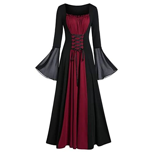 Mittelalter Kleid Damen Große Größen Renaissance Retro Mittelalter Kostüme Cosplay Kostüm Halloween Karneval Kostüm Party Kostüm Fledermausärmel Mittelalter Kleidung Für Halloween Karneval Kostüm von Fannyfuny