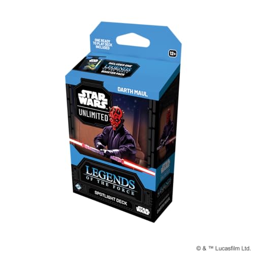 Asmodee - FFG - Star Wars: Unlimited Trading Card Game - Legends of The Force, Spotlight Deck Darth Maul, Exklusive Karten, TCG für Kinder und Erwachsene, Alter 12+, 2+ Spieler, 20 Minuten, Englisch Asmodee - FFG - Star Wars: Unlimited Trading Card Game - Legends of The Force, Spotlight Deck Darth Maul, Exklusive Karten, TCG für Kinder und Erwachsene, Alter 12+, 2+ Spieler, 20 Minuten, Englisch von Asmodee