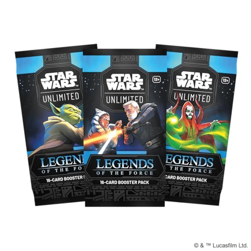 Asmodee - FFG - Star Wars: Unlimited Trading Card Game - Legends of The Force - Booster mit 16 Karten - TCG für Kinder und Erwachsene, Alter 12+, 2+ Spieler, 20 Minuten, Englisch Asmodee - FFG - Star Wars: Unlimited Trading Card Game - Legends of The Force - Booster mit 16 Karten - TCG für Kinder und Erwachsene, Alter 12+, 2+ Spieler, 20 Minuten, Englisch von Fantasy Flight Games