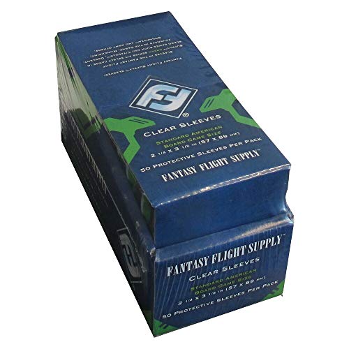 Fantasy Flight Games 500 Standard American Board Game Size Sleeves - 10 Packs + Box - Brettspiel Hüllen USA - FFS03 57 x 89 von Fantasy Flight Games