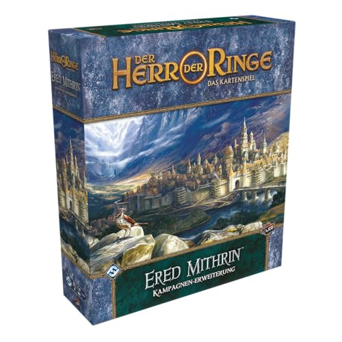 Fantasy Flight Games, Der Herr der Ringe: LCG – Ered Mithrin, Kampagnen-Erweiterung, Expertenspiel, Kartenspiel, 1-4 Spieler, Ab 14+ Jahren, 30 Minuten je Spieler, Deutsch von Fantasy Flight Games