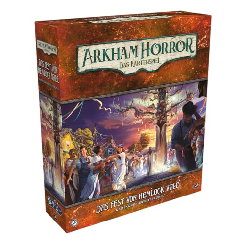 Fantasy Flight Games, Arkham Horror: LCG – Das Fest von Hemlock Vale, Kampagnen-Erweiterung, Expertenspiel, Kartenspiel, 1-4 Spieler, Ab 14+ Jahren, 45 Minuten je Spieler, Deutsch von Fantasy Flight Games