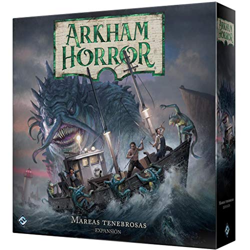 Fantasy Flight Games Arkham Horror: Dämmerliche Gezeiten | Erweiterung | kooperatives Forschungs- und Terror-Brettspiel | ab 14 Jahren | 1 bis 6 Spieler | 2-3 Stunden pro Spiel | Spanisch von Fantasy Flight Games