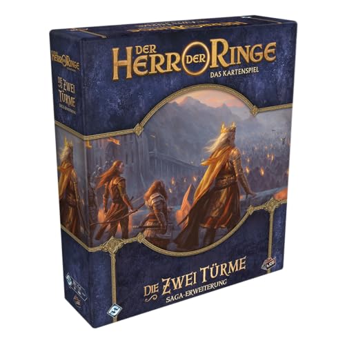 Fantasy Flight Games, Der Herr der Ringe: LCG – Die Zwei Türme, Saga-Erweiterung, Expertenspiel, Kartenspiel, 1-4 Spieler, Ab 14+ Jahren, 30 Minuten je Spieler, Deutsch von Fantasy Flight Games