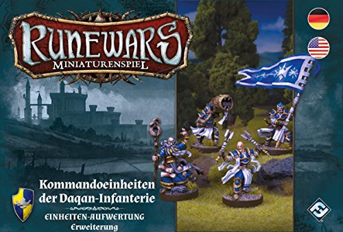 Fantasy Flight Games FFGD0116 Runewars Miniaturenspiel-Kommandoeinheiten der Daqan-Infanterie Erweiterung DE/EN von Fantasy Flight Games