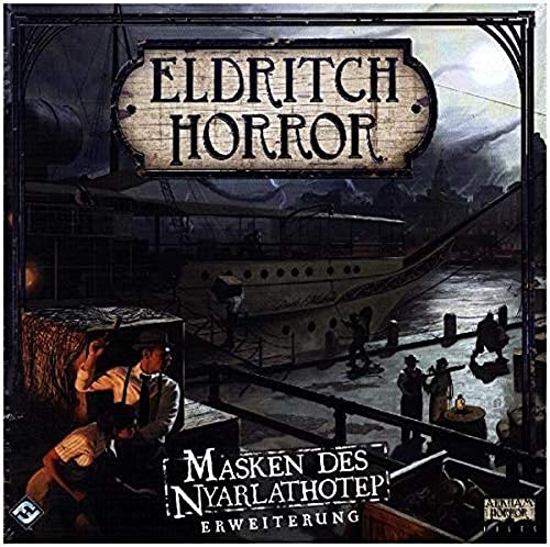 Fantasy Flight Games, Eldritch Horror – Masken des Nyarlathotep, Erweiterung, Expertenspiel, Strategiespiel, 1-8 Spieler, Ab 14+ Jahren, 120+ Minuten, Deutsch von Fantasy Flight Games