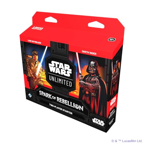 Star Wars: Unlimited Spark of Rebellion ZWEI-SPIELER-STARTER – Lernen, kämpfen, sammeln! Trading Card Game, Alter 12+, 2 Spieler, 20 Minuten, von Fantasy Flight Games, Englisch von Fantasy Flight Games