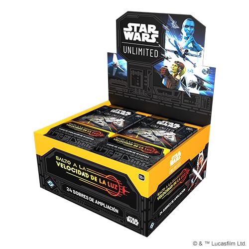 Fantasy Flight Games Star Wars Unlimited Sammelkartenspiel Sprung in Lichtgeschwindigkeit | Box mit 24 Umschlägen | ab 12 Jahren | für 2 Spieler | 30 Minuten pro Spiel | Spanisch von Fantasy Flight Games