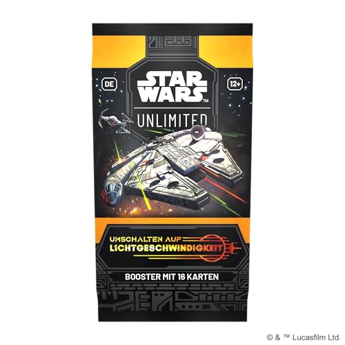 Fantasy Flight Games - Star Wars: Unlimited TCG Umschalten auf Lichtgeschwindigkeit Booster Pack - schnelles Trading Card Game für Kinder und Erwachsene, Alter 12+, 2+ Spieler, 20 Minuten, Deutsch von Fantasy Flight Games