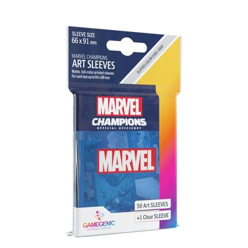 Gamegenic, MARVEL CHAMPIONS sleeves - Marvel Blue, Sleeve color code: Gray von Gamegenic