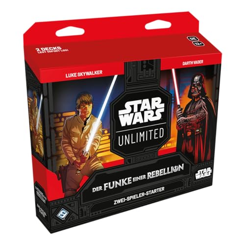 Star Wars: Unlimited Der Funke einer Rebellion ZWEI-SPIELER-STARTER – Lernen, kämpfen, sammeln! Trading Card Game, Alter 12+, 2 Spieler, 20 Minuten, von Fantasy Flight Games, Deutsch von Fantasy Flight Games